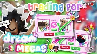 trading for DREAM MEGAS in adopt me !! :: ⋆｡‧˚ʚ dearly dea ɞ˚‧｡⋆