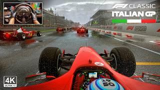 Michael Schumacher's Ferrari F2004 V10 - Italian GP Monza | F1 2020 Classic Steering Wheel Gameplay