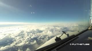 Time-Lapse Leipzig LEJ - FRA Frankfurt Airport, HD Cockpit View