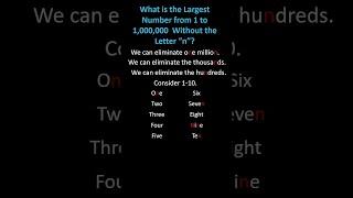 ¿Cuál es el número más grande del 1 al 1000000 sin la letra «n»? #maths