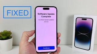 How to Fix iPhone Stuck on Software Update Complete Screen