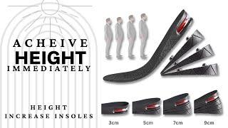 Height Increase Insoles |  Elevate your Height | Achieve Immediate Height | Medicated Insoles