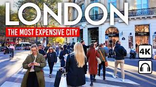 LONDON, UK  The City of Power, Money & History | 4K Walking Tour