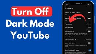 How to Turn Off Dark Mode in YouTube Android & iPhone (Quick & Simple)