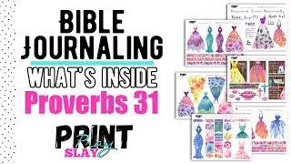 Print Pray Slay Bible Journaling Kit Proverbs 31