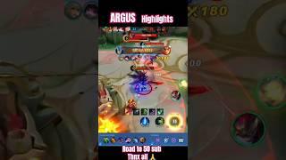 Argus highlights best build and emblem 2023 #shorts #mobilelegends #mlbb #short #shortvideo #viral