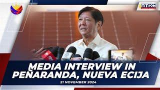 Media Interview in Peñaranda, Nueva Ecija 11/21/2024