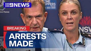 NSW Police and AFP give update after arrests made over antisemitic attacks | 9 News Australia