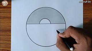 Circle Scenery Drawing Easy - Pencil Scenery Drawing Easy ️ @Artcraft2m