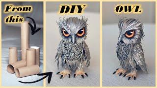 How to make PAPER OWL | DIY toilet paper roll craft ideas