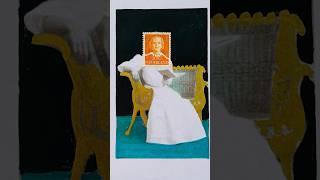 Queen stamp altered photo #diycraft #junkjournal #mixedmedia