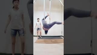 Partner aerial yoga