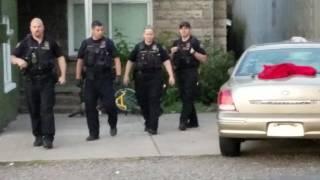 Portland Police Goons knock on door with no answer