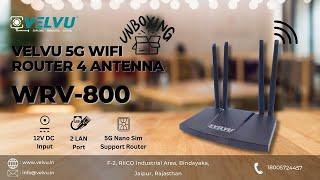 Velvu 5G SIM Support WiFi Router 4 Antenna WRV-800: Unboxing and Review #velvu #router #wifirouter