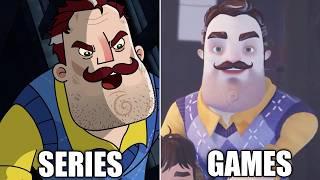 Hello Neighbor Characters - Series VS Games Comparison