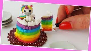 Unicorn cake miniature cooking, Jenny's mini cooking show