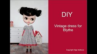 Vintage dress for Blythe. Винтажное платье для Блайз