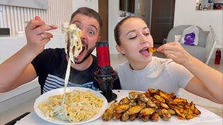 MUKBANG | Оккупанты по-испански: Как жильцы теряют свои дома | паста с голубым сыром, крылышки 