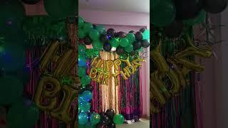 Birthday Decorations # Green + Black Theme# like# love # share @Taruna-Mimo-20-23