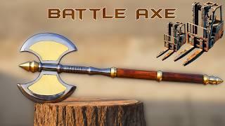 I Made  Impressive AXE from Forklift Fork Metal