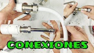 CONEXIÓNES A RADIADORES CON MULTICAPA, PEX Y COBRE CROMADO