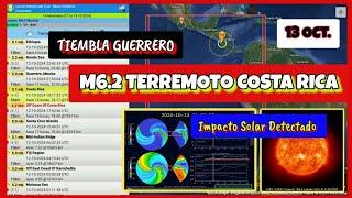 #TERREMOTO M6.2 COSTA RICA. TIEMBLA GUERRERO.   IMPACTO SOLAR DETECTADO