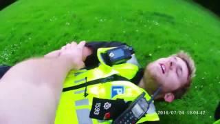 Police officers detain man with a knife -  Police Bravery Awards 2017