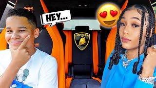 Picking up Kameiro's Crush in a Lamborghini | FamousTubeFamily