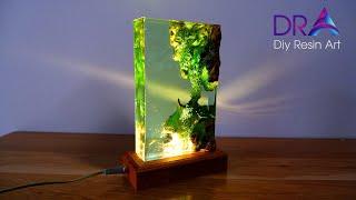 How to make this beautiful Epoxy Resin lamp - Epoxy Resin lamp Art with DRA | Diy Resin Art