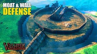 WALL | MOAT | But Are We Really Safe? | Base Defense | Valheim Gameplay | 18