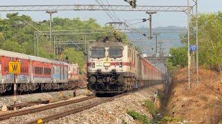 120 KMPH Trivandrum Rajdhani at Konkan Railway | Indian Railways