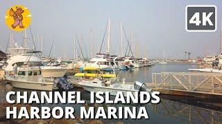 Channel Islands Harbor Marina Walking Tour | Ventura CA 4k Ultra HD |  Binaural Sound