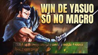 MOSTRANDO COMO É UM MACRO GAME PERFEITO COM YASUO NO MID GAME - TILTEI AS 4 ROTAS (RENDERAM INSTA)