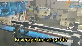 Fully auto ice coffee drink tin can crimping machine, Beverage easy open lid seamer equipment