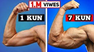 8 Minut mukammal  biceps va tricepsga ishlash | bilak chiqarish usullari uy sharoitida