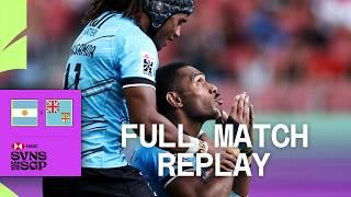 EPIC battle between SVNS rivals  | Fiji v Argentina | HSBC SVNS Singapore 2025 | Full Match Replay