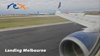 REX Airlines Boeing 737-800 Landing at Melbourne Airport (MEL)