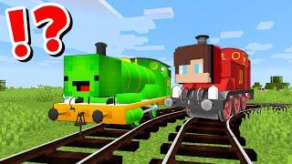 JJ and Mikey Become Thomas the Train CHALLENGE in Minecraft / Maizen Minecraft