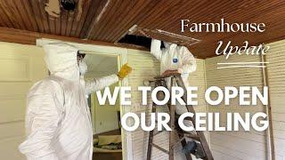 WE TORE OPEN OUR CEILING! Farmhouse Update