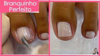 Como Passar Esmalte Branco Sem Manchar (Pedicure)