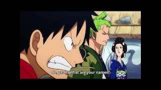 Luffy and Zoro telling their name in Wano || One Piece