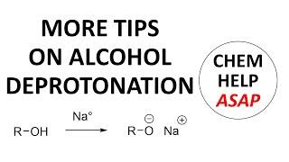 more details on making alkoxides by alcohol deprotonation