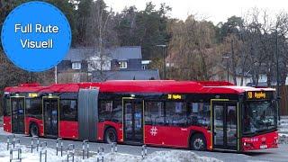 Oslo Ruter 30 Full Route Visual- Nydalen to Bygdøy via Bygdøynes