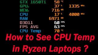 How to See CPU Temperature While Playing Games in Ryzen CPU Laptops ? ft. Asus Tuf A15   [Hindi]