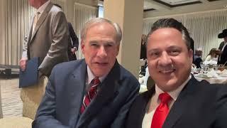 Gov. Greg Abbott in Laredo with Jonathan Saenz.