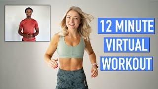 12 Minute Virtual Tabata Workout | No Equipment (w/ Modifications) | Anna & Ghyslain