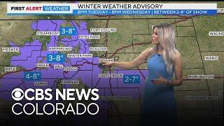 Heavier snow coming for Colorado, could make for a messy commute in Denver on Wednesday