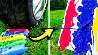 Car does Art! 15 DIY Projects Made by a Car!