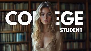 [4K] Ai Lookbook College Student - Ai Lookbook Library Girl