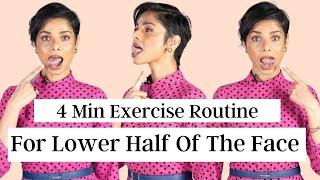 4 Minute Face Exercise Routine to FIRM UP CORNERS OF MOUTH and DOUBLE CHIN